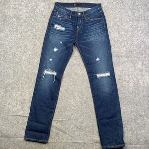 Selvedge Jeans Womens 25 Dark Blue 3X1 NYC Denim Skinny USA Selvedge